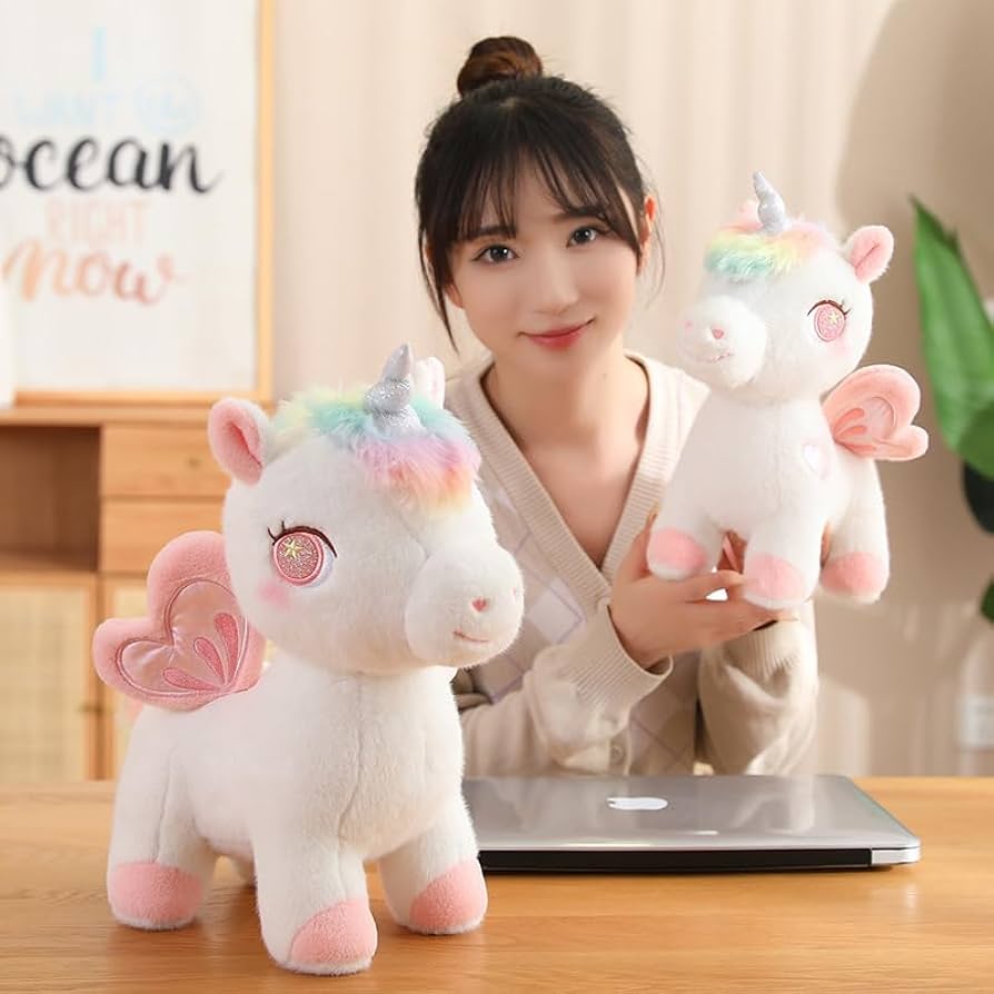 Amazon.co.jp: カラフルなユニコーンのぬいぐるみ,ブルー : おもちゃ